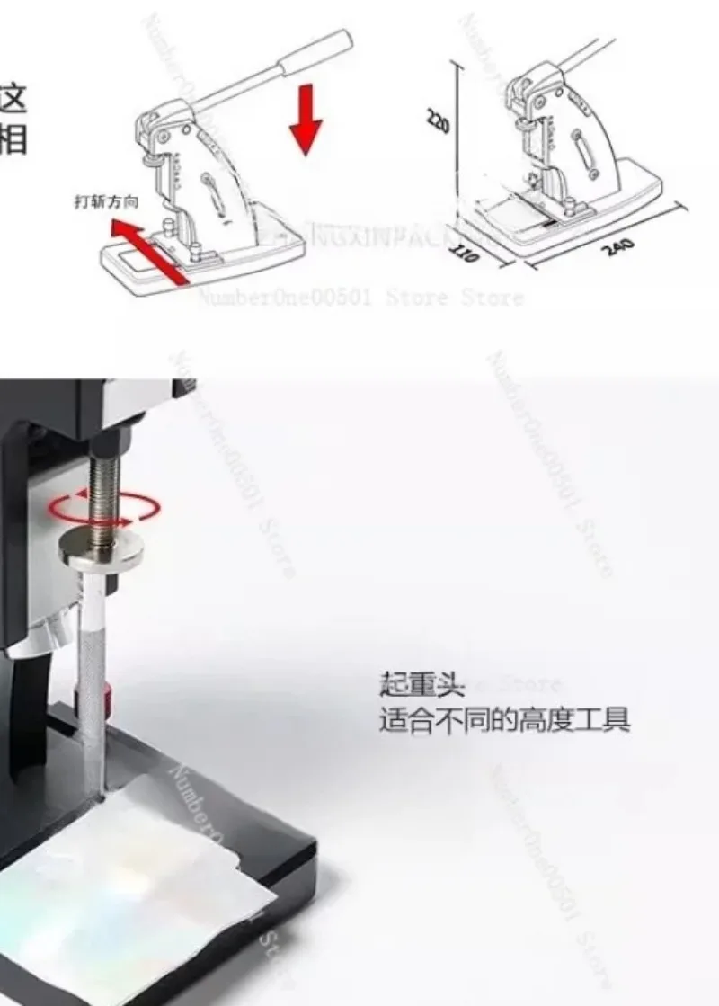 

Hand Press Leather Punch Tool Quiet Hole Puncher Chisel for Edge Stamping Craft