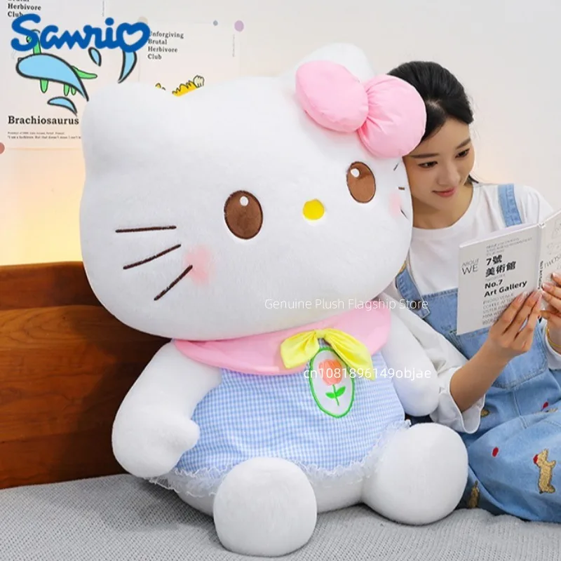 

80cm Super Big Size Hello Kitty Sanrio Anime Plush Stuffed Doll Room Decoration Plushies Children Pillow Ornaments Holiday Gifts