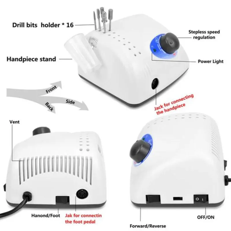 Sterke 210 Pro Iv Nail Boor 65W 45000 Machine Snijders Manicure Elektrische Nagel Boor Frezen Manicure Machine Polish Nagelvijl