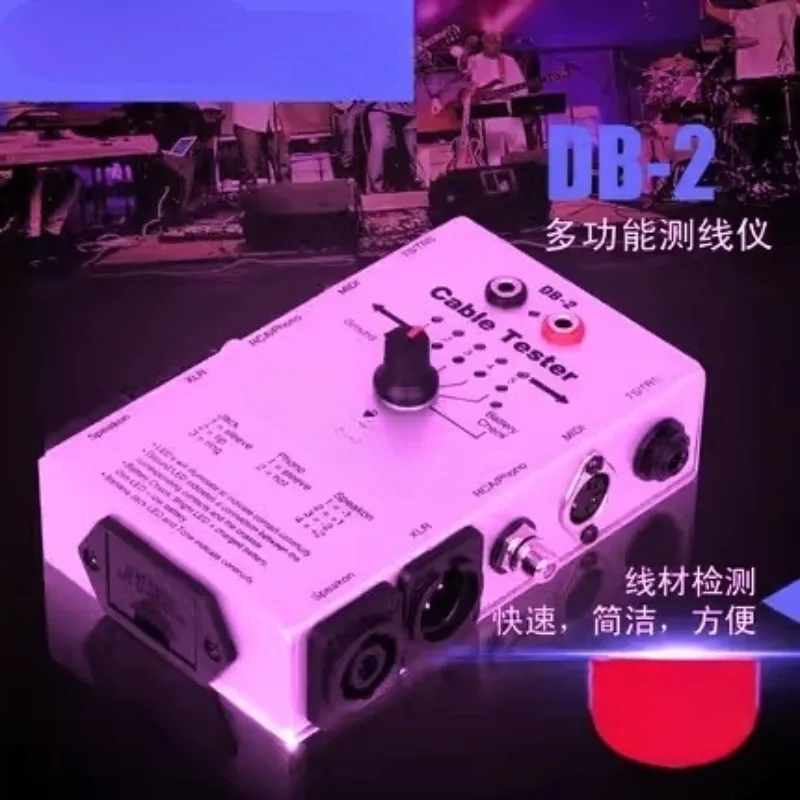 DB-2 Line Tester Audio Cable Signal Test Instrument Audio Engineering Line Tester Multi-Function Line Tester
