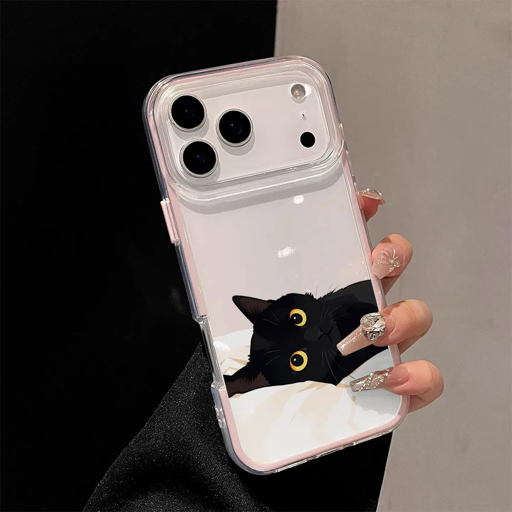 Cool Kawaii Cat Phone Case For Samsung Galaxy S26 Ultra S25 S24 S23 S22 Plus FE A57 A55 A54 A36 A37 5G SIlicone Soft Clear Cover