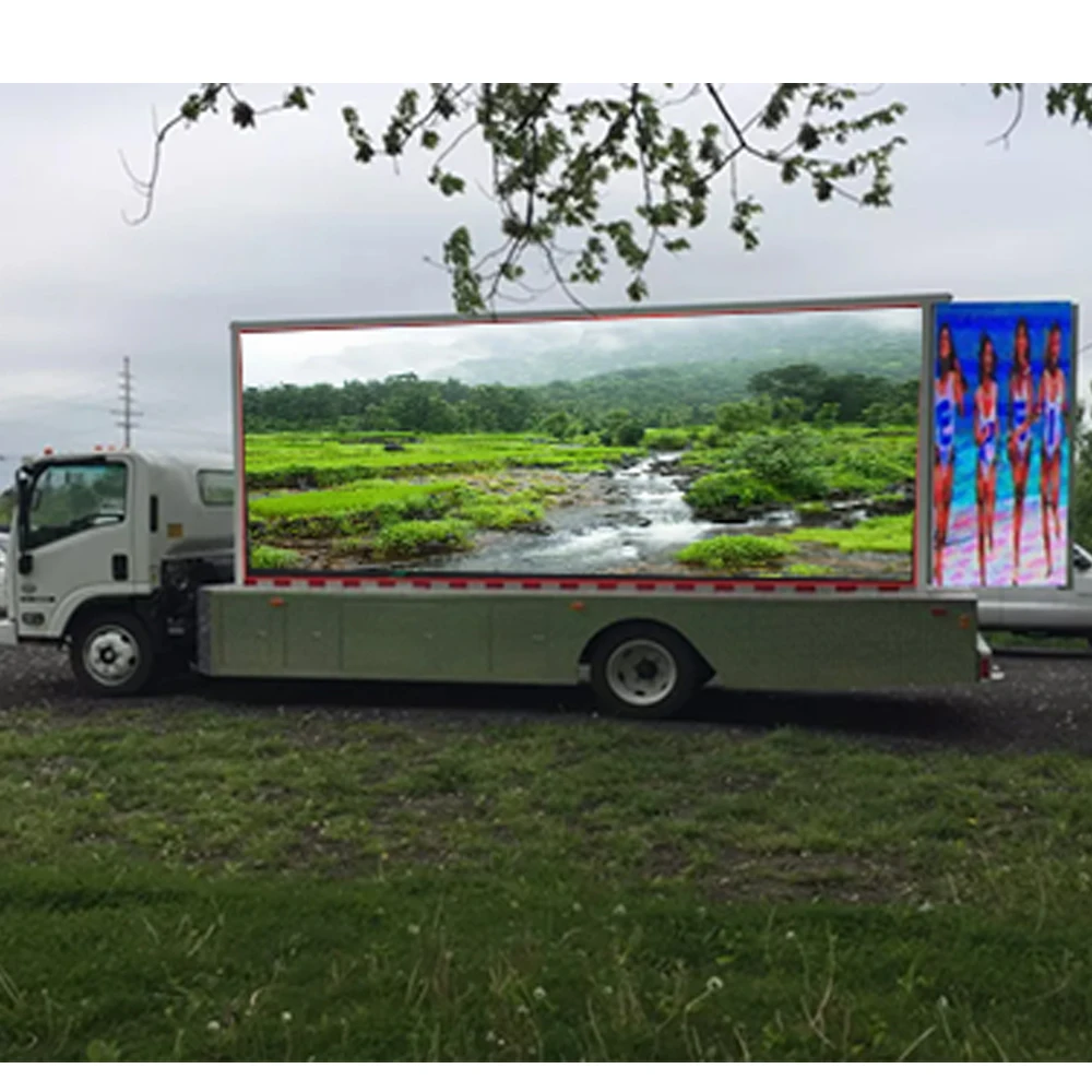 Wasserdichtes P10-Vollfarb-LED-Display für den Außenbereich für mobile Werbung, Fahrzeug, LED-Bildschirm, Van-LKW-Display