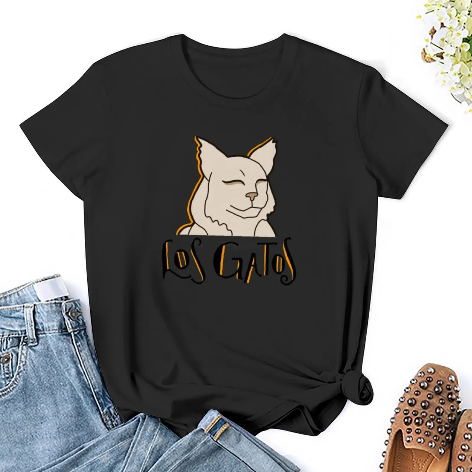 Los Gatos Cat Statue T-Shirt Aesthetic clothing aesthetic clothes cute tops Women t-shirts