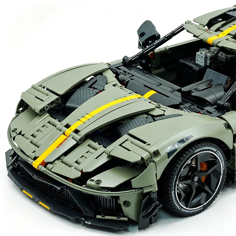 

Desk Decor 1:8 Technical GT Mansory Supercar Building Block 10651 RC City Speed Sport Racing Model DIY Toys Christmas Adult Gift