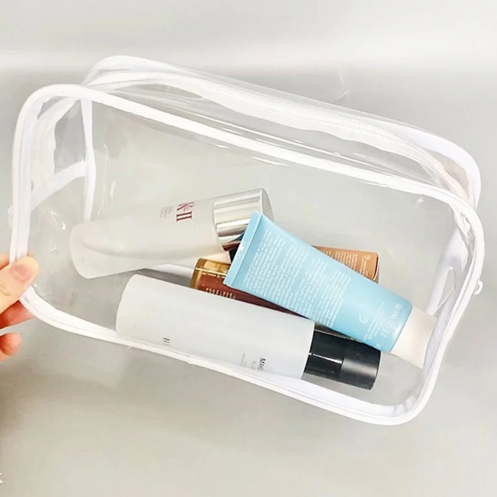 Transparent PVC Waterproof Makeup Bag Small Large Clear Cosmetic Bags Portable Travel Toiletry Wash Organizer Case Storage Pouch