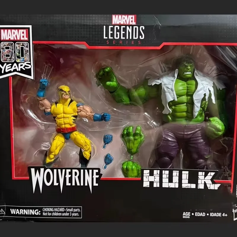 Marvel Legends Anime Figure 80th Anniversary Hulk Wolverin Model Handmade Collectibles Children'S Birthday Toy Gifts