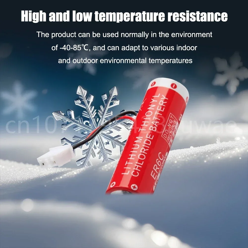 1PCS 3.6V 1800mAh AA ER6C F2-40BL Lithium Battery ER6C AA With Plug ( F2-40BL FX2N-48MT )