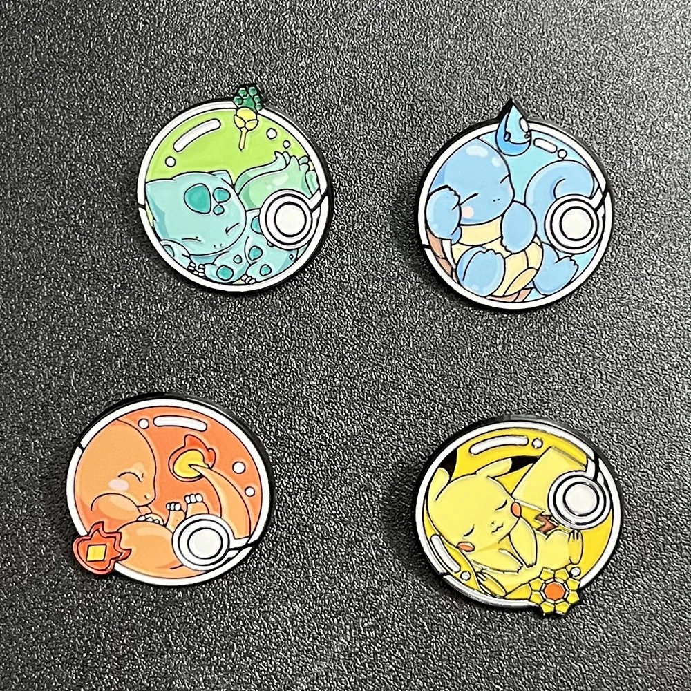 4 قطعة أنيمي اليابانية قزم المينا دبوس لطيف الكرتون بروش التلبيب شارة بدبوس على ظهره الملابس والاكسسوارات مجوهرات أصدقاء الهدايا #4