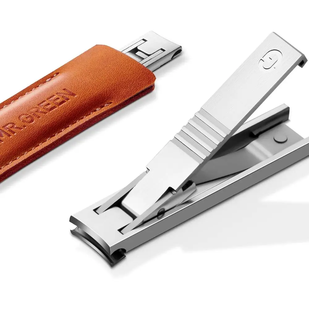 

Slimline Precision Nail Clippers with Genuine Leather Case - Brown