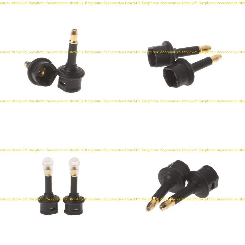

462E 2 Pcs Toslink Female To 3.5mm Male Mini Plug Digital Optical Adapter Conve