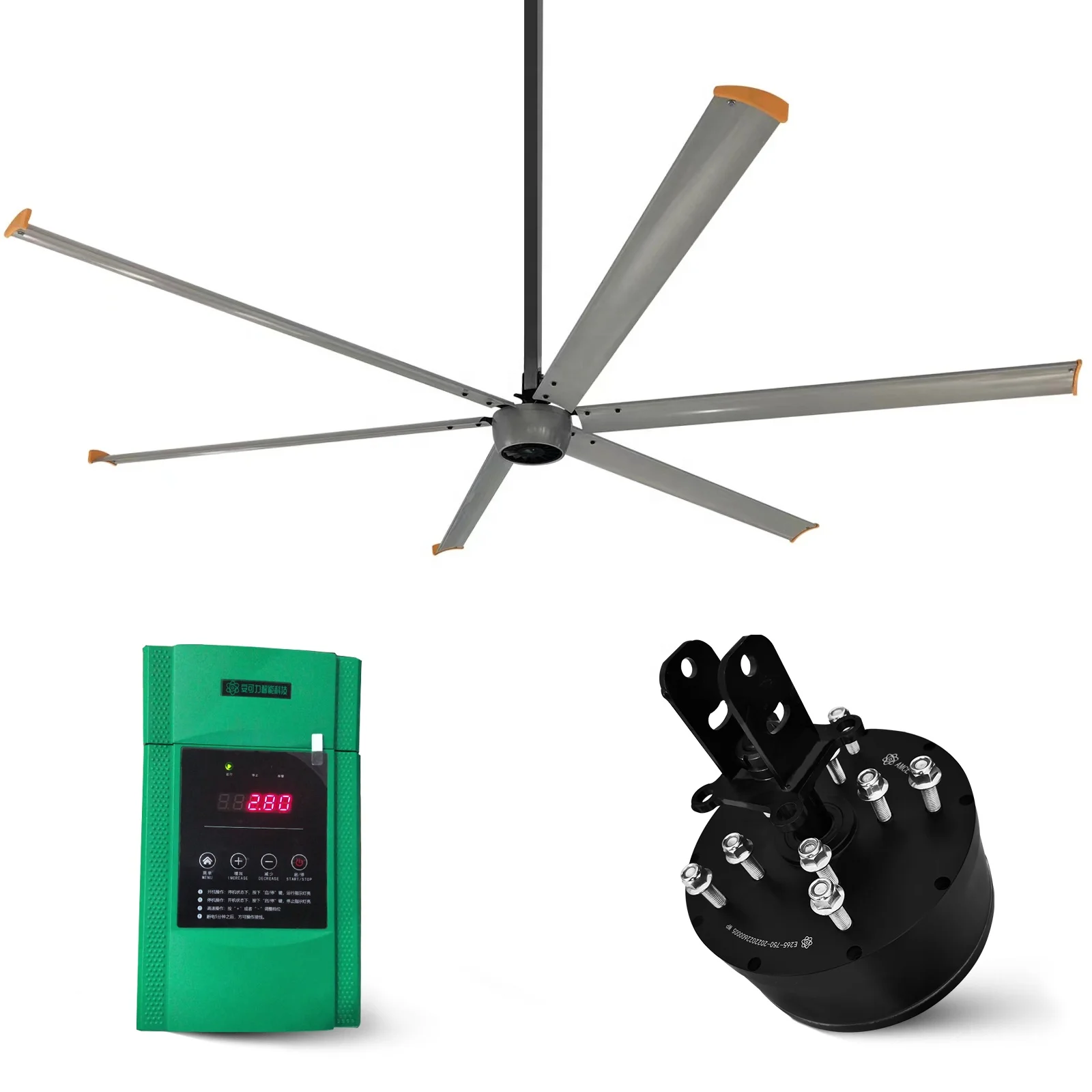 

HVLS вентилятор осевой электродвигатель 3-фазный кондиционер открытый 220 В 380 В 750 Вт бесщеточный двигатель вентилятора постоянного тока