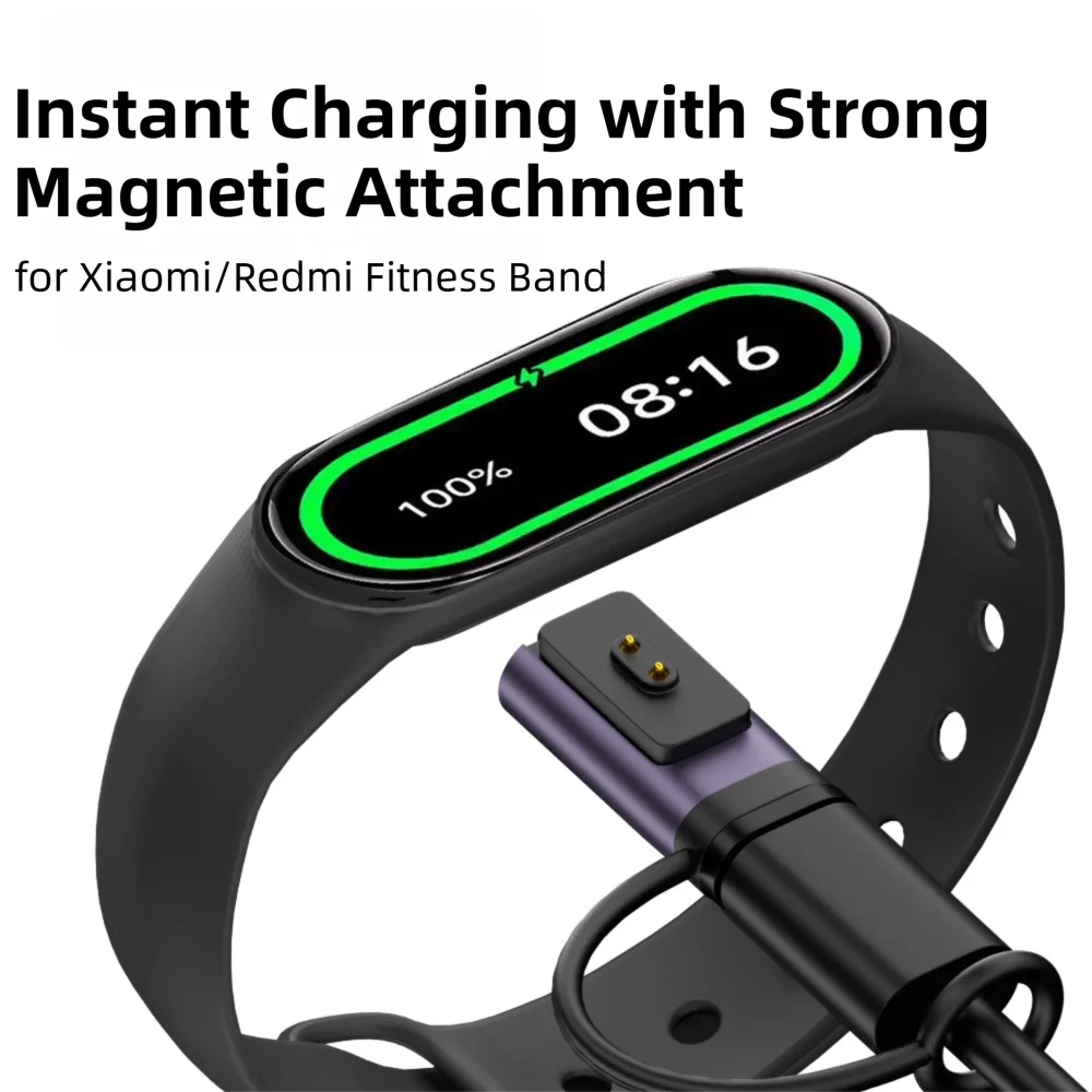 LED Indicator Magnetic Charger Converter Type-C Female to 2pin Converter for Xiaomi Smart Band 8/9/10/Pro/NFC Redmi Watch 5/4/3 - view 4