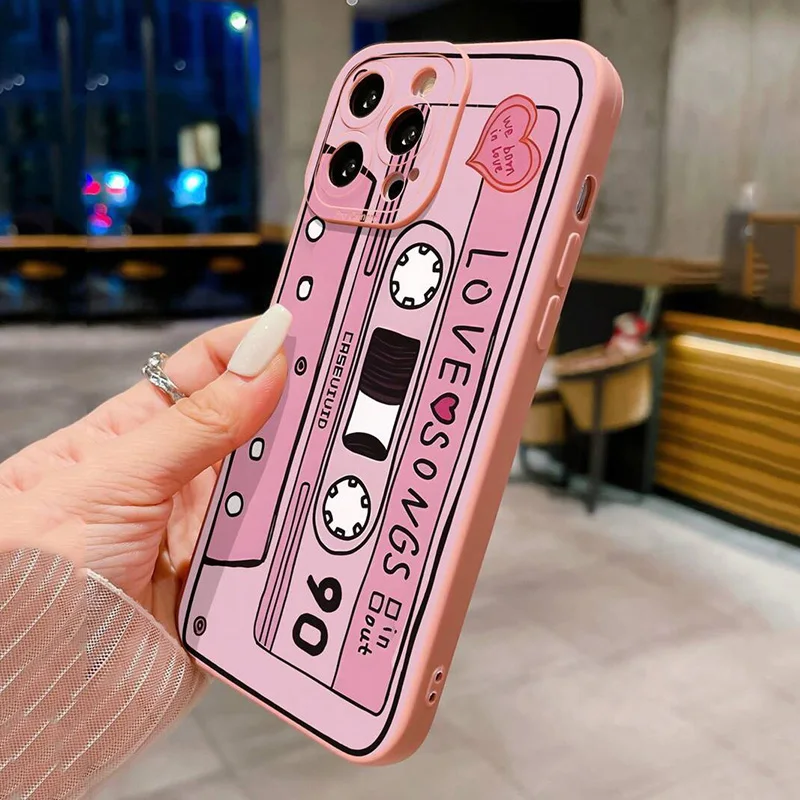 Scribble Tape Design Phone Case for Xiaomi 14T Mi 13T 14 13 12 11 Lite 5G 12T Poco F6 F5 X5 X6 X3 M6 Pro 4G Shockproof Cover