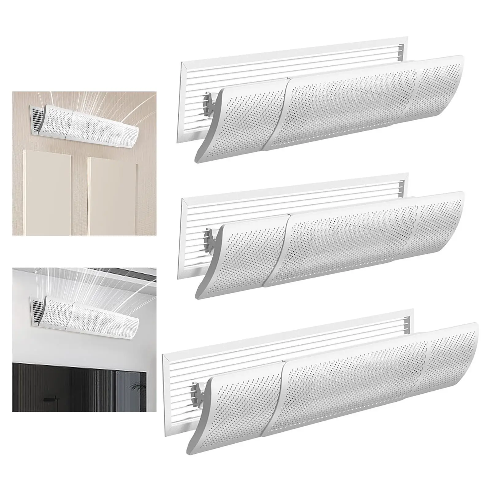 Air conditioning deflector confinement air deflector improves the heating output