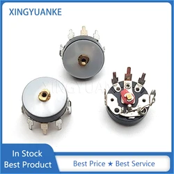 10PCS RV12MM Bent Foot With Switch 5Pin B500K B50K B10K B5K B500R Radio Potentiometer Power Amplifier Volume Potentiometer