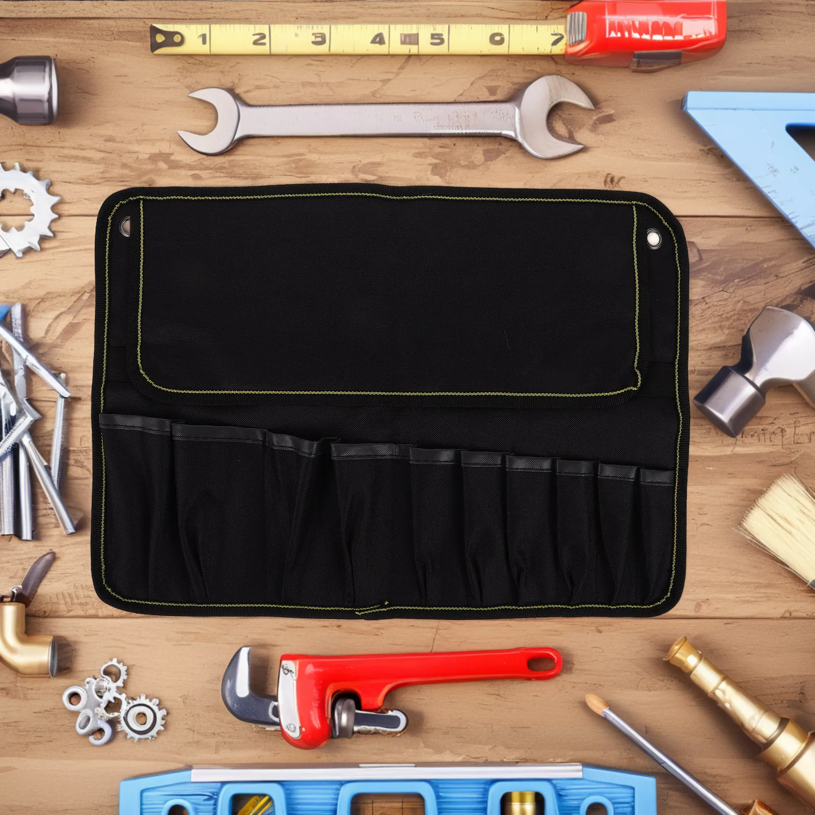 

Органайзер для инструментов на мотоцикл: компактная утолщенная сумка с множеством карманов для ремонта в дороге, универсальная для большинства мотоциклов