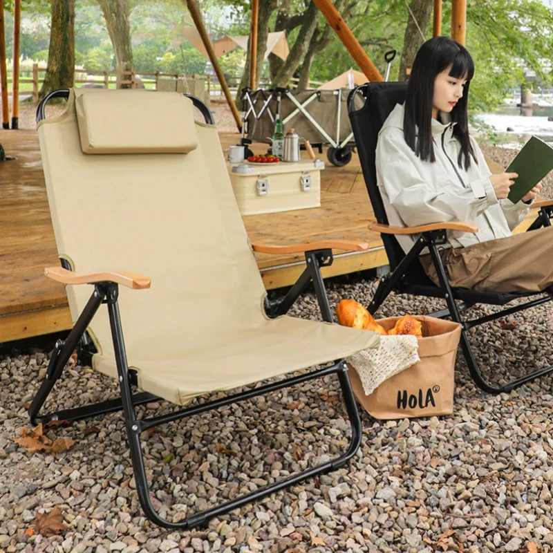 

Angle Adjustable Camping Fishing Chair Journey Picnic Beach Chairs With Detachable Pillows For Camping Fishing Hiking