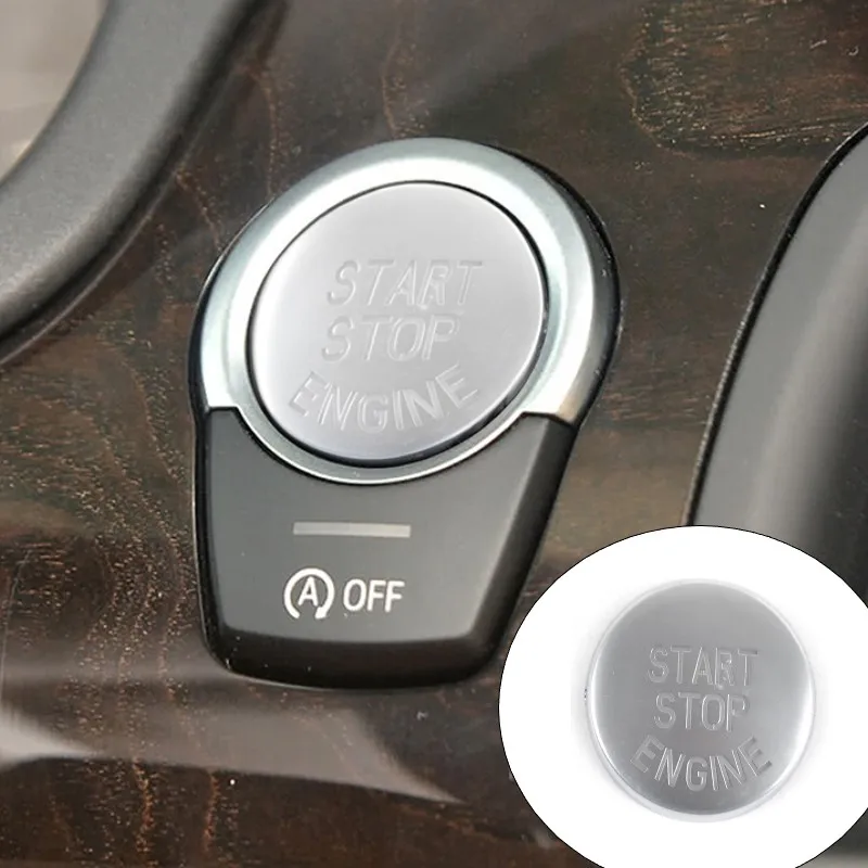 Car Console Engine Start Stop One-click Button Cover Decoration Sequin Sticker For BMW 5 Series E60 2004-10 Interior Accesories