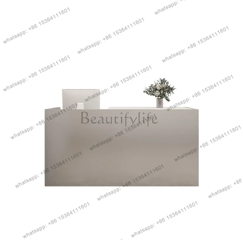 Best Sellers Simple Modern Reception Desks Stainless Steel Reception Desks Small Store Durable Office Furniture Banco Reception