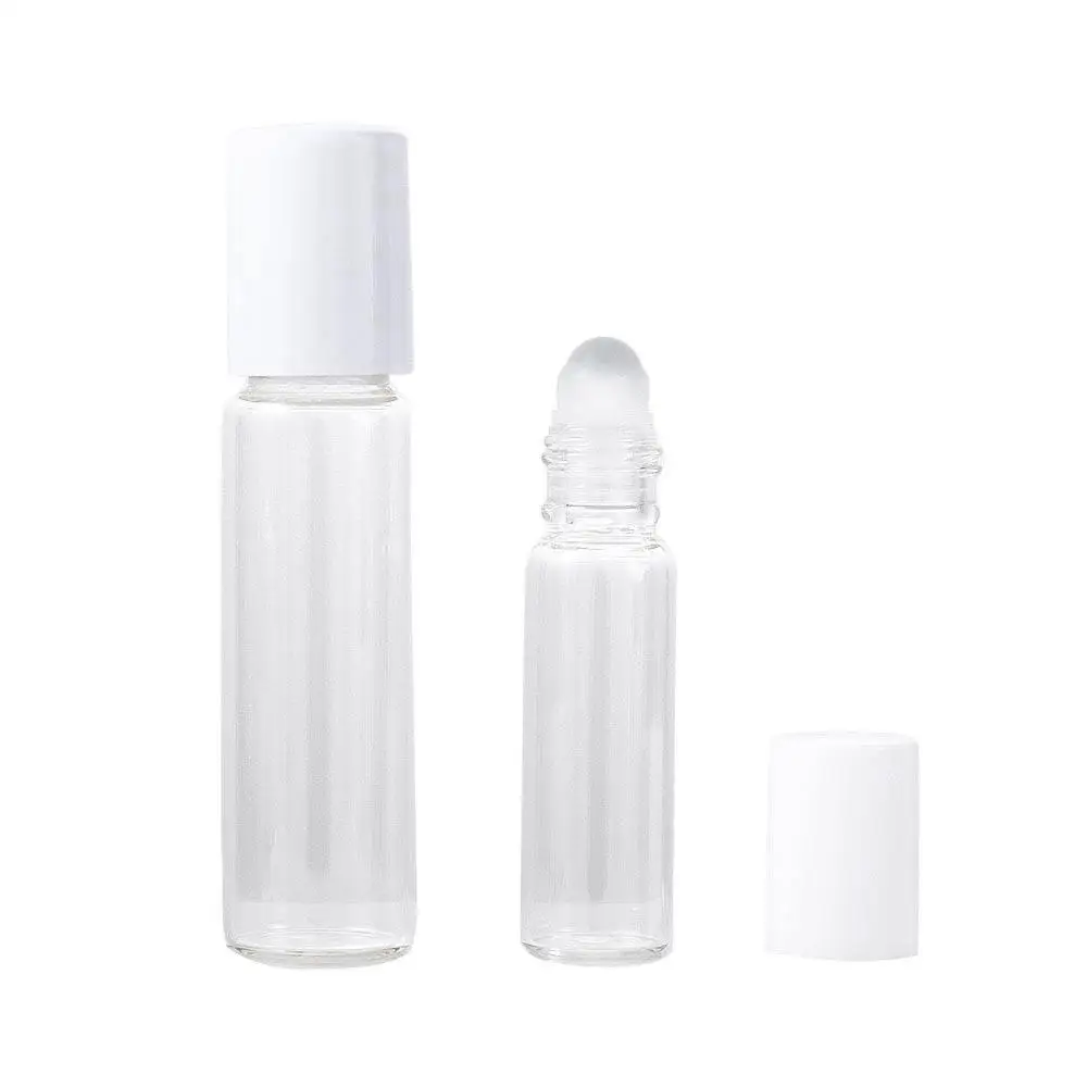 Cosmetic With Glass Ball Oil Vial With Roll On Rollerball Bottle Empty Clear Bottles Refillable Container Glass Roller Bottles