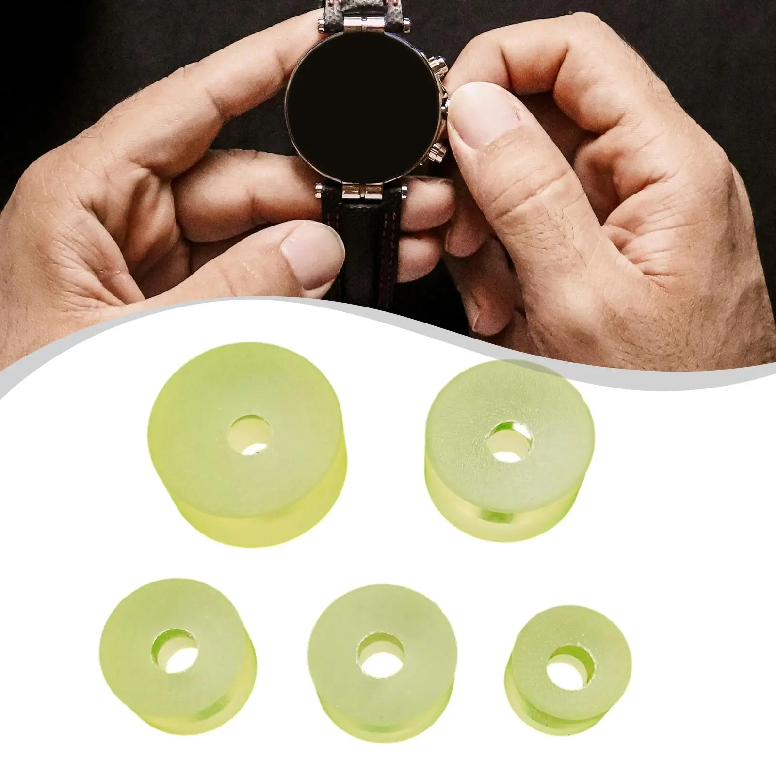 

5 шт. подушечки для механизма часов, подушка для корпуса часов, силиконовый чехол, подушечки для корпуса 20 мм, 25 мм, 30 мм, 35 мм