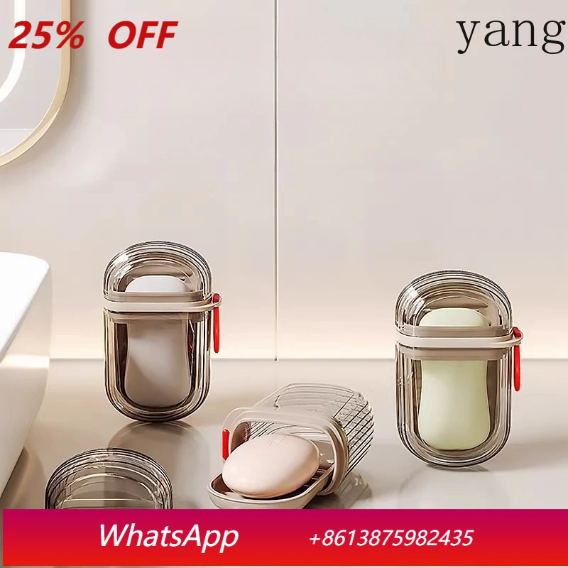 

LTT Portable Travel Soap Box Waterproof with Drain Rack Waterproof Storage Box for Soap