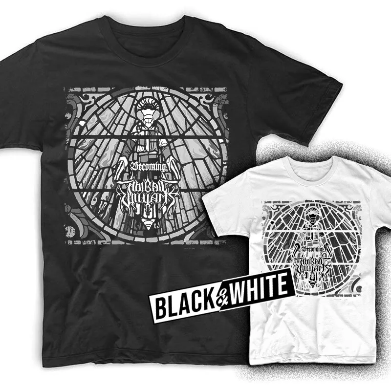 تي شيرت Abigail Williams In The Absence Of Light Album أسود وأبيض مقاسات S-5XL