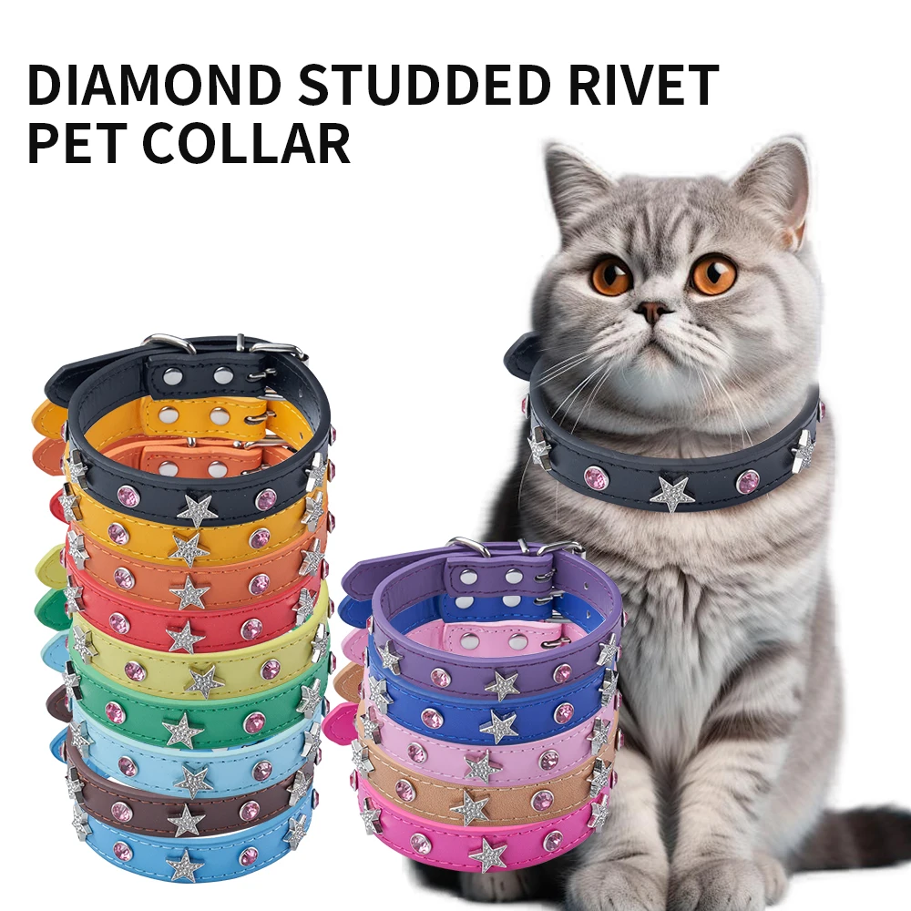 Pink Rhinestone Leather Dog Ca - Leatherwork Rivets recension och pris