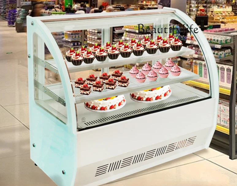 Small desktop refrigerated display cabinet Commercial cake dessert fresh-keeping cabinet