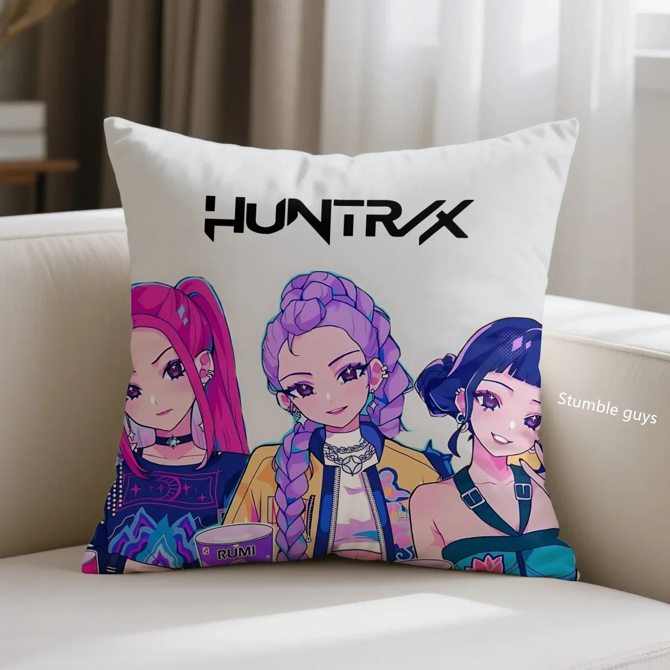 غطاء وسادة أريكة Kpop Demon Hunters غطاء وسادة أنيمي مثالي لمحبي Kpop للاسترخاء