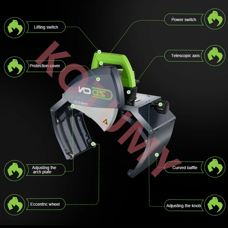 ZD220/ZD400 Steel Pipe Cutter Handheld Round Pipe Cutting Machine 220V Electric Iron Pipe Sawing Machine Plastic Tube Cutter