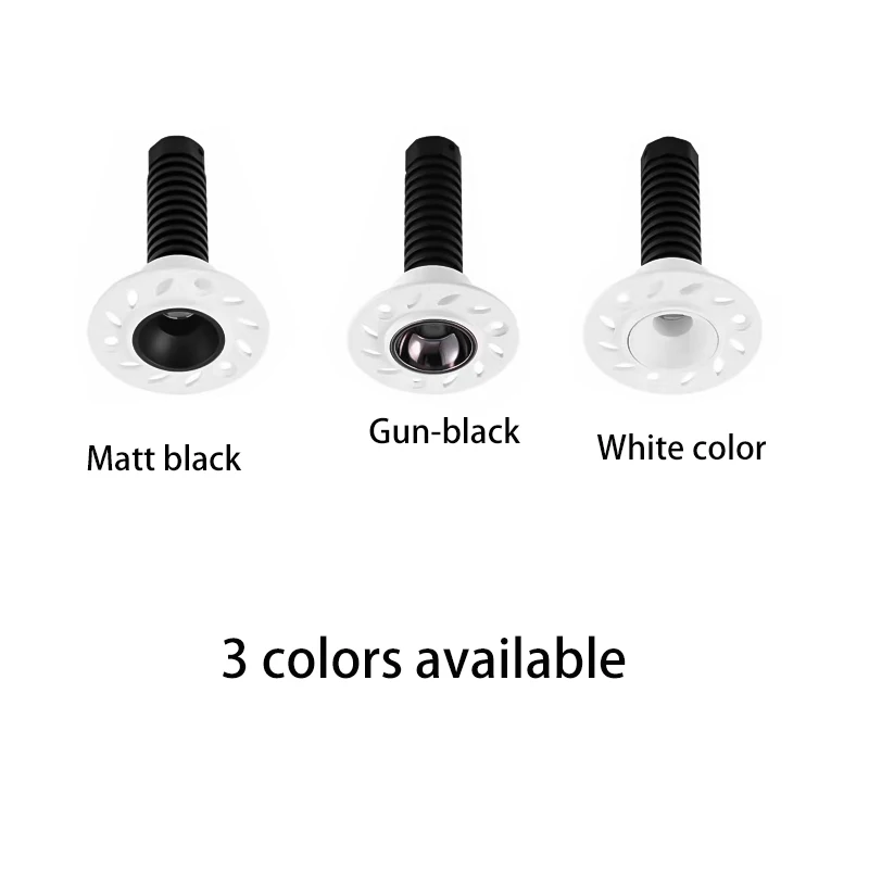 SYL Led Mini Spotlights Borderless Spot Light Small COB Ceiling Lamp Opening 30mm Trimless Foco Aluminum Lights White Black