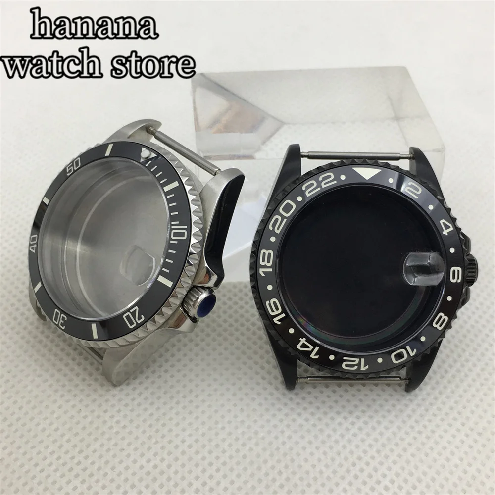 36mm 38mm Silver Black Rose gold stainless steel case Sapphire glass ceramic bezel for NH34 NH35 NH36 PT5000 ETA2824 movement