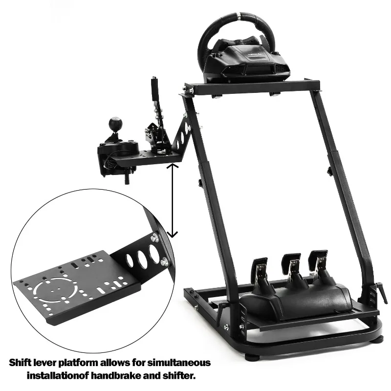 Faltbarer Racing-Lenkradständer mit großer Schaltplattform, passend für Logitech G27 G29 G920 G923, Thrustmaster T300