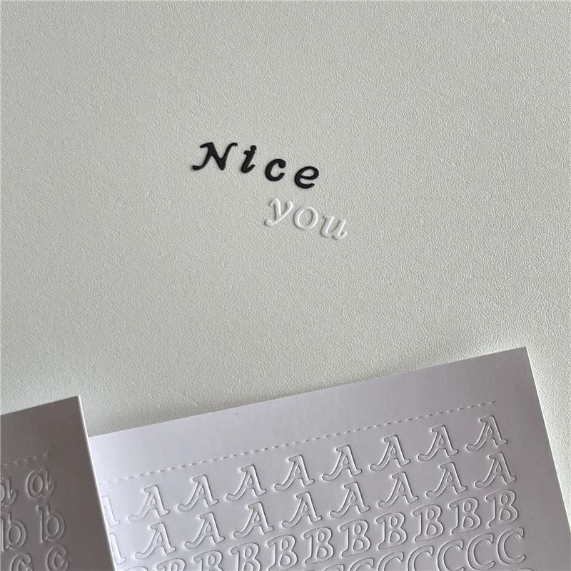 1 Sheet PVC Waterproof Durable Korean Golden Silver English Letter Stickers For DIY Photos Albums Decoration