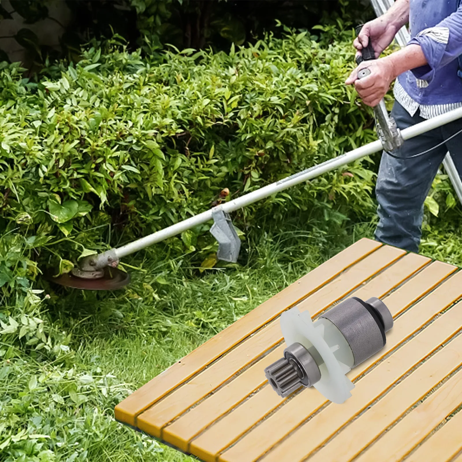 

52*45mm 2.05*1.77 In Brushless Mower Rotor Brushless Electric Trimmer Rotor Lawn Mower Part 12 Teeth Mower Trimmer Motor