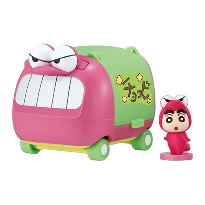 4 unids/set Original Bandai Crayon Shin-chan diseño de coche 2 huevos retorcidos Anime figura de acción modelo juguetes regalo para cumpleaños