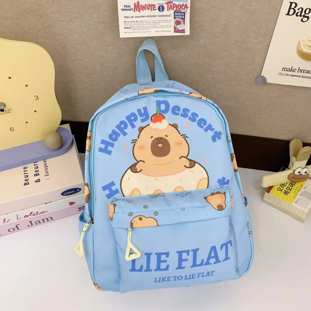 

High Quality Nylon Backpack Capybara Large Capacity Schoolbag Alleviate Burden Waterproof Shoulders Bag Children
