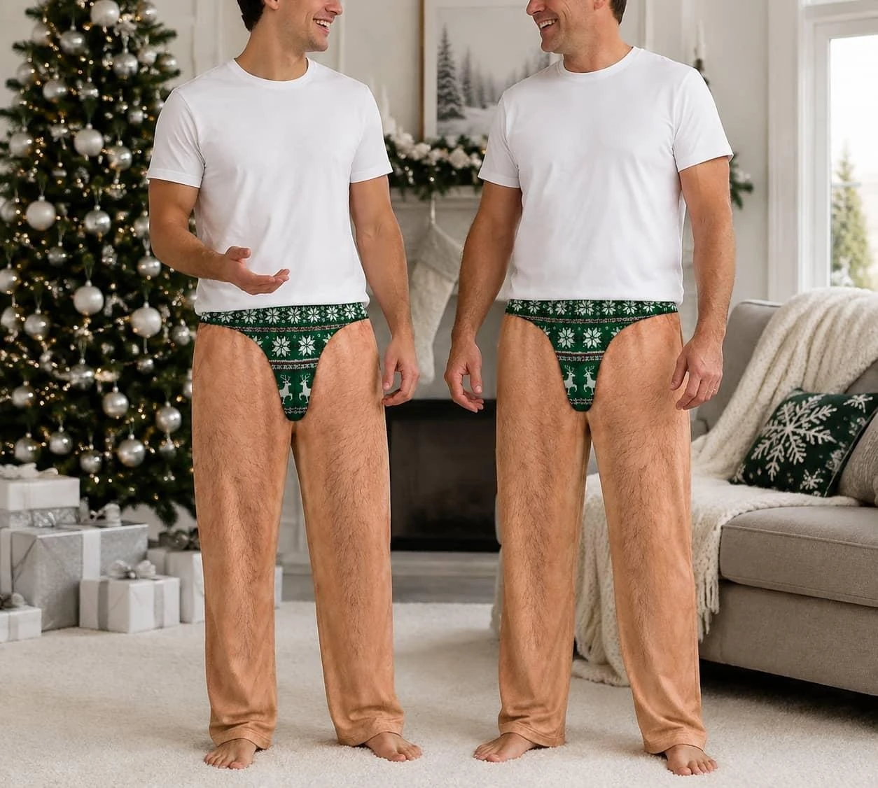 Funny Christmas Streetwear Sports Pants Women Men, Holiday Sleepwear, Funny Christmas Party Pants Gift Idea Novelty Gag Gift