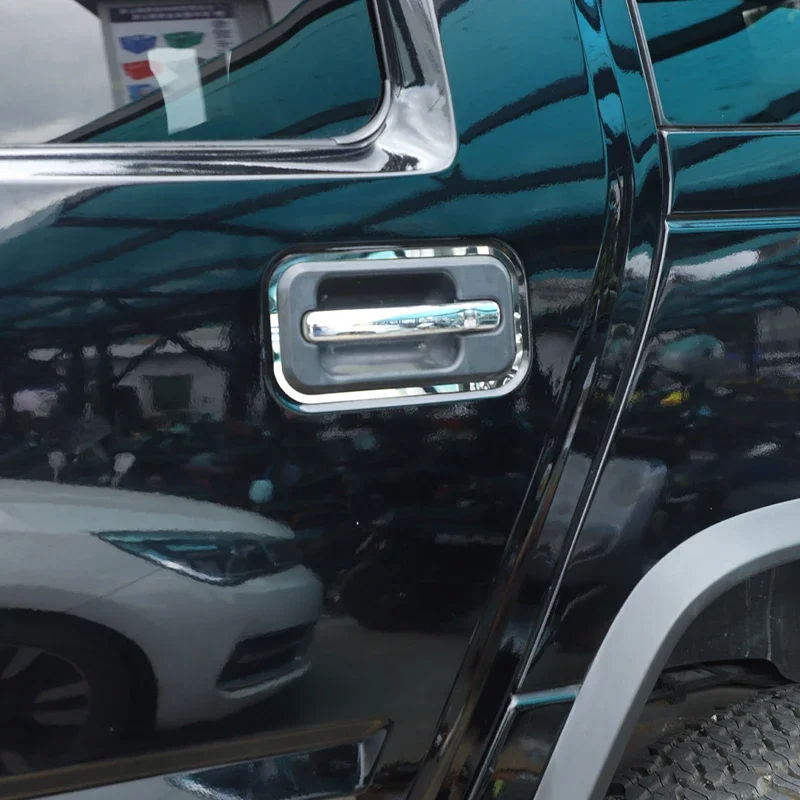 For 2003-09 Hummer H2 stainless steel silver car styling car door outer handle decorative frame sticker car exterior accessories