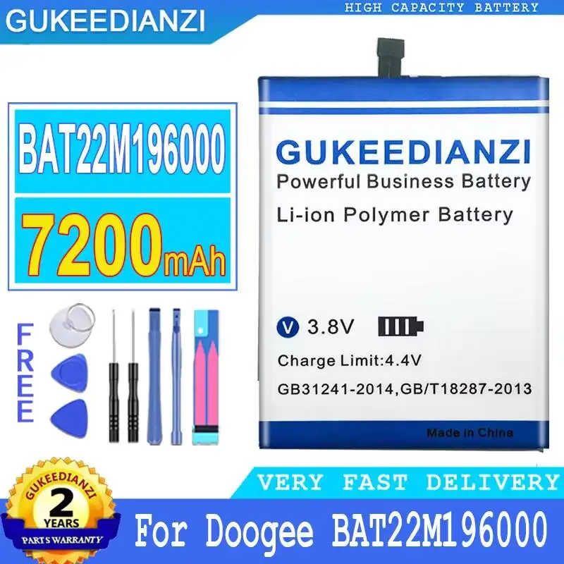

Хорошая работа при низких температурах для аккумулятора Doogee BAT22M196000 7200 мАч высокой емкости для мобильных телефонов