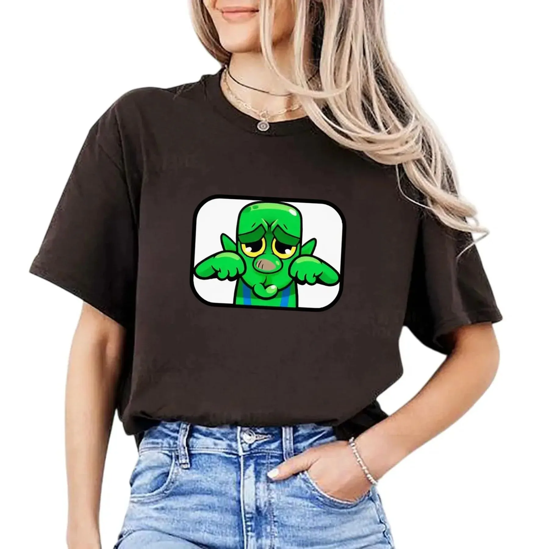 _BOOHOO_ تي شيرت ساخر - تي شيرت للجنسين فاخر عالي الجودة لكل من الرجال والنساء، عرض ساخن للصيف Y2k