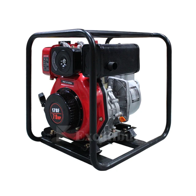 4 Inch  Portable Diesel Engine Water Pump Set 10 hp Farm Agricultural Irrigation Movable Water Pump