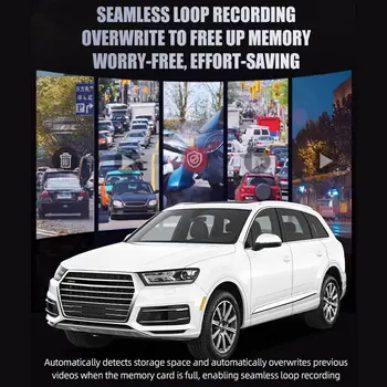 6palcová dotyková obrazovka HD Streaming Dash Cam Video Recorder Zpětné zrcátko Palubní kamera Noční vidění Přední a zadní Dvoukanálový 10 nejlepší prodej Dvoukanálový rekordér do zpětného zrcátka - №4