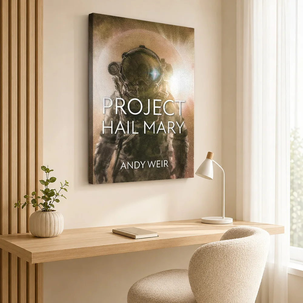 Project Hail Mary Book Cover Framed Canvas Poster Personalized Modern Aesthetic Wall Paintings Decoration for Dining Room Home