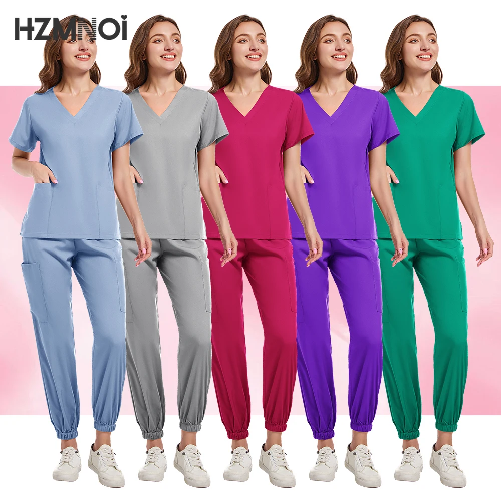 

Multicolor Medical Suit Men Surgical Doctor Overalls Scrub Set Pet Hospital Oral Nurse Scrub Uniform Women Spa Uniform Wholesale