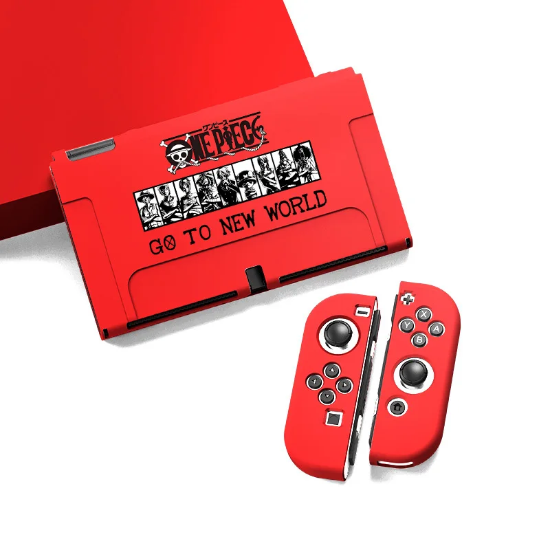 قطعة واحدة لوفي زورو أنيمي حافظة حماية ناعمة من البولي يوريثان الحراري لنينتندو سويتش OLED Joy-Con غطاء حماية لوحدة التحكم