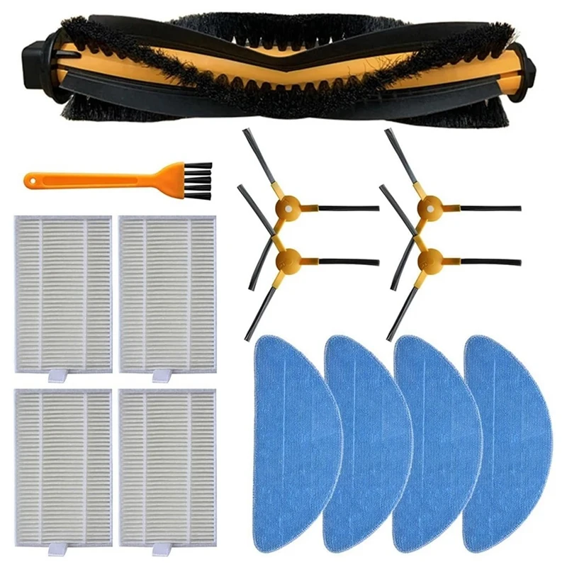 Accesorios de repuesto para Robot aspirador Coredy FL022, cepillo lateral principal, filtro Hepa, paño de fregona, 1 Juego