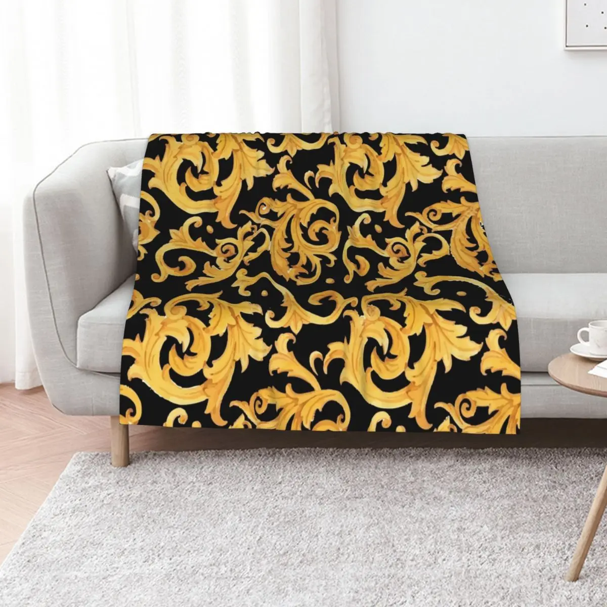 

Baroque Pattern Throw Blanket Heavy For Baby Luxury Designer Single Blankets