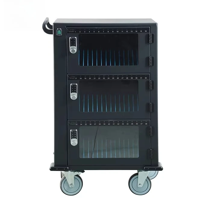 Picture 3: Max 12'' USB 2.0 Tablet Charging Cabinet,Total 48 Devices,3 Different Compartments With Passcode Lock